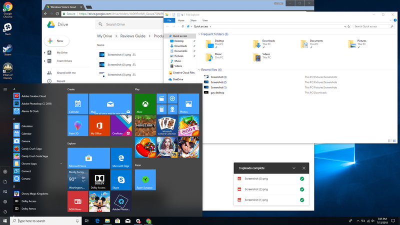 The effect is super noticeable in the start menu.